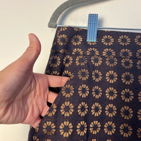 LOFTAnn Taylor Women Floral Pencil Skirt 6P Brown Textured Stretch Indie Granola - Picture 3 of 10